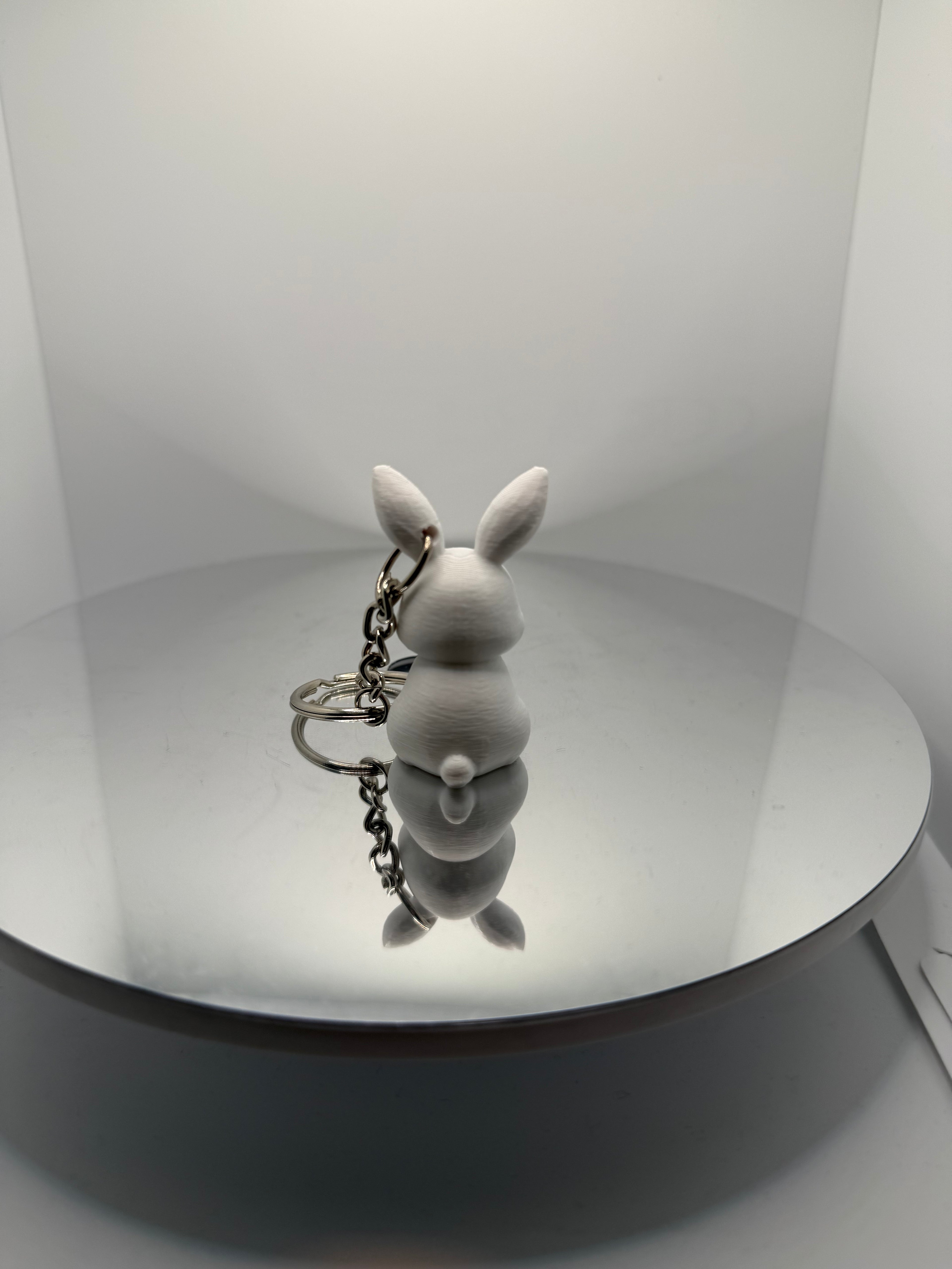 Sevimli Beyaz Tavşan Anahtarlık