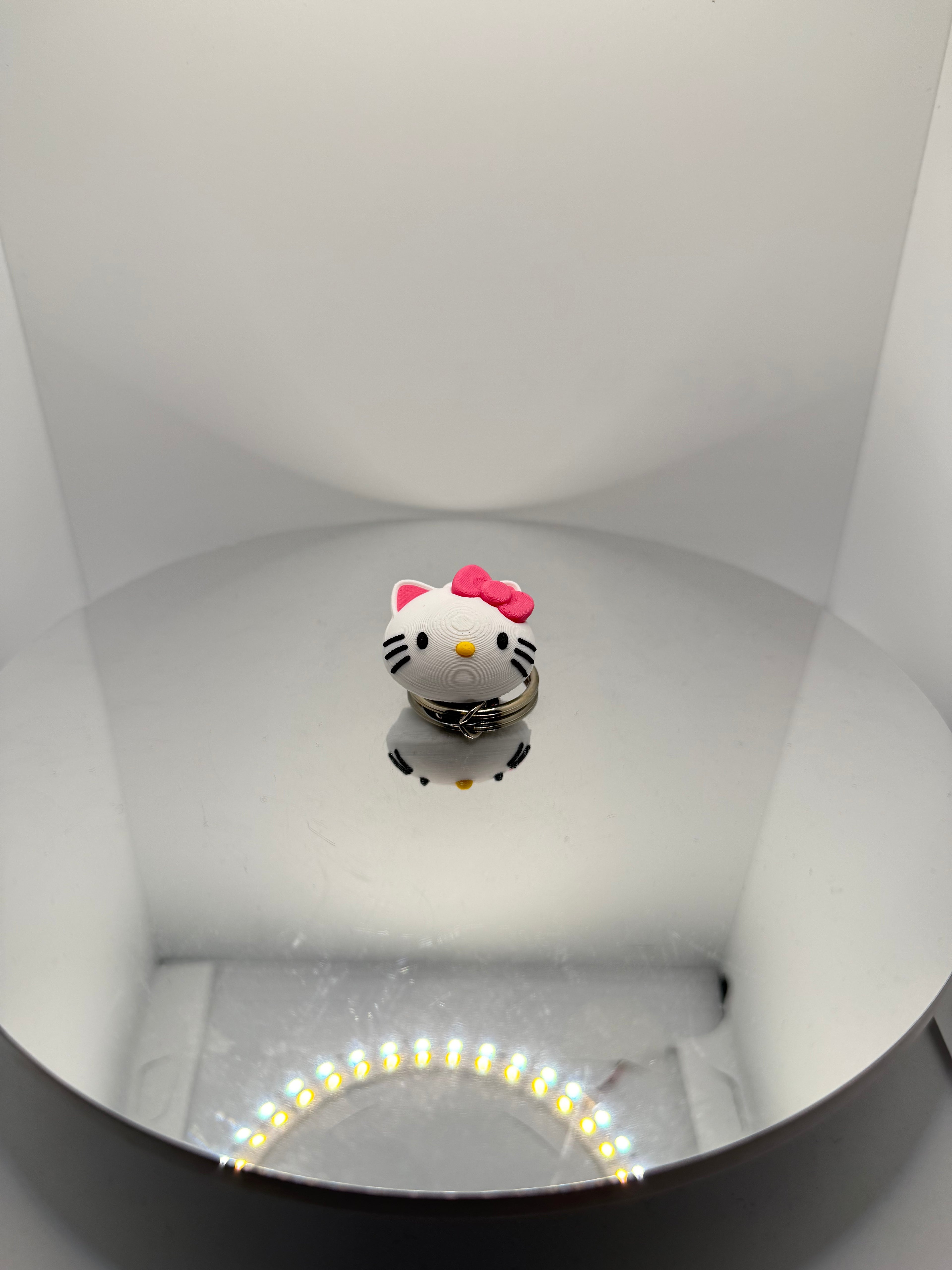 Pembe Kurdeleli Hello Kitty Anahtarlık - Sevimli Çanta ve Cüzdan Süsü