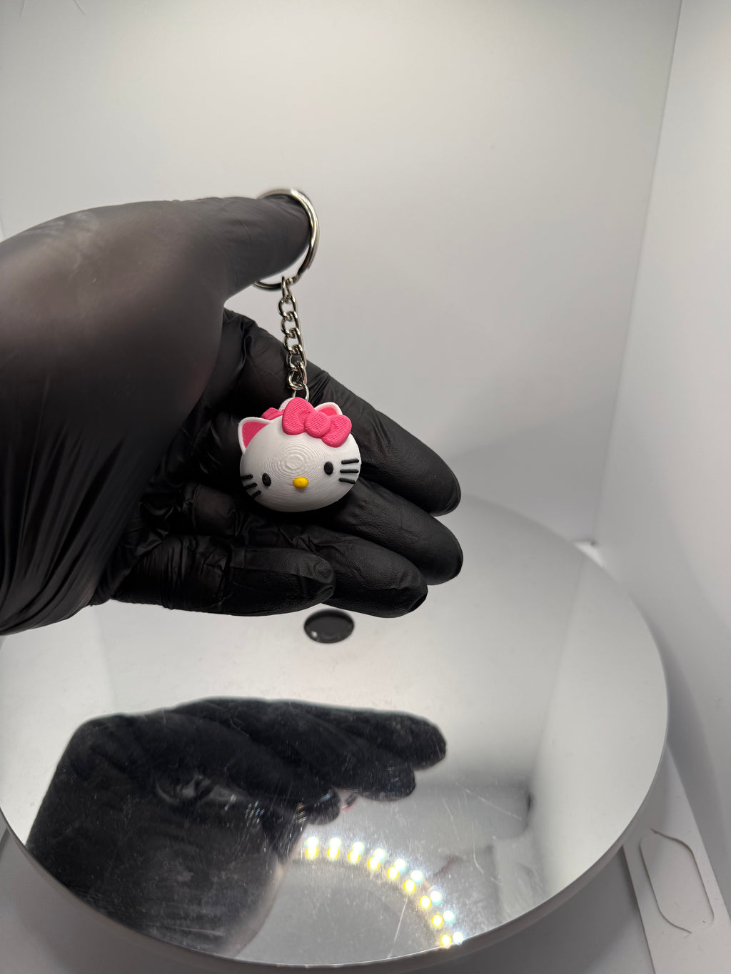 Pembe Kurdeleli Hello Kitty Anahtarlık - Sevimli Çanta ve Cüzdan Süsü