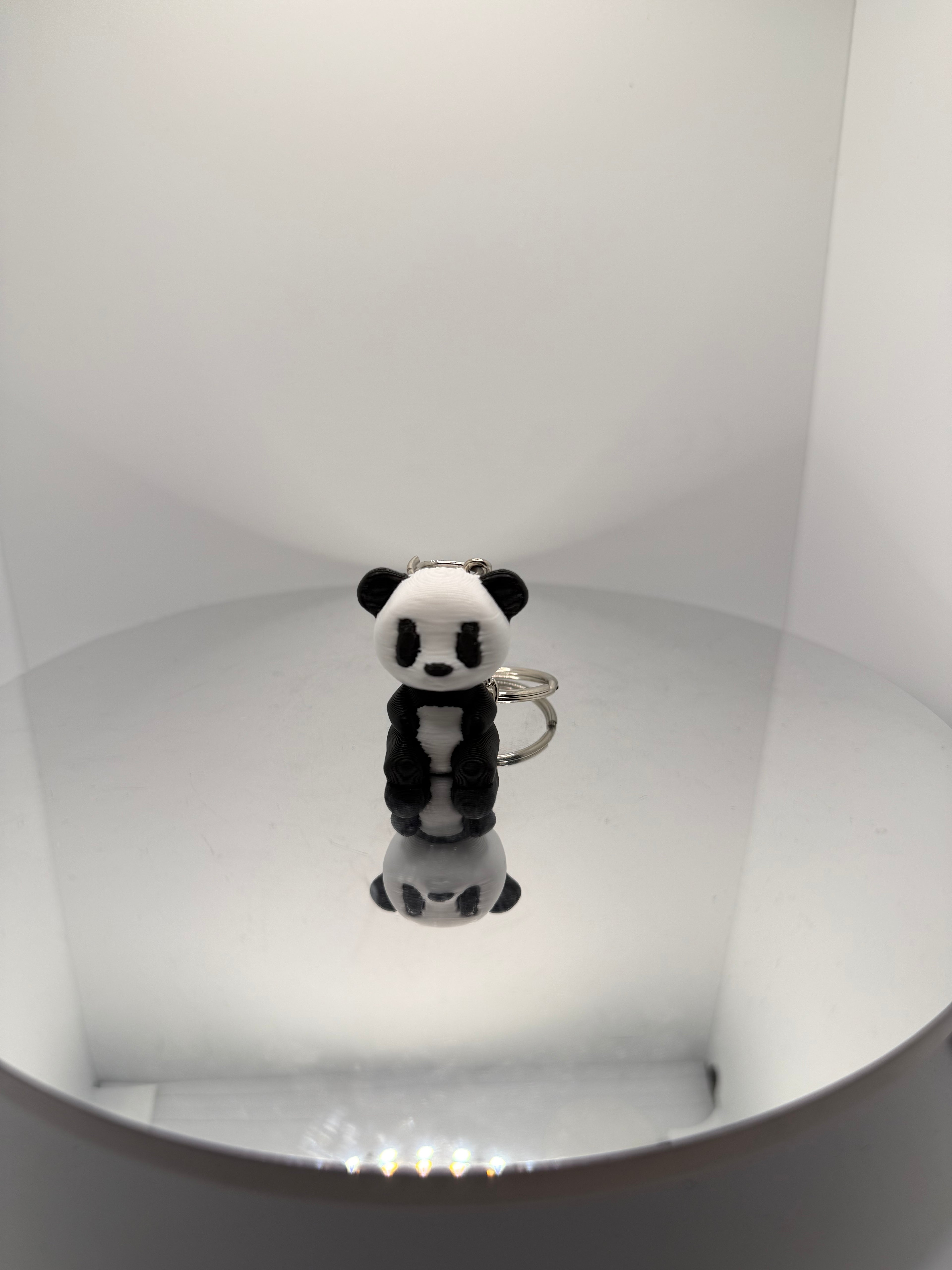 Sevimli Yavru Panda Anahtarlık - Siyah Beyaz Hayvan Figürlü Çanta Süsü