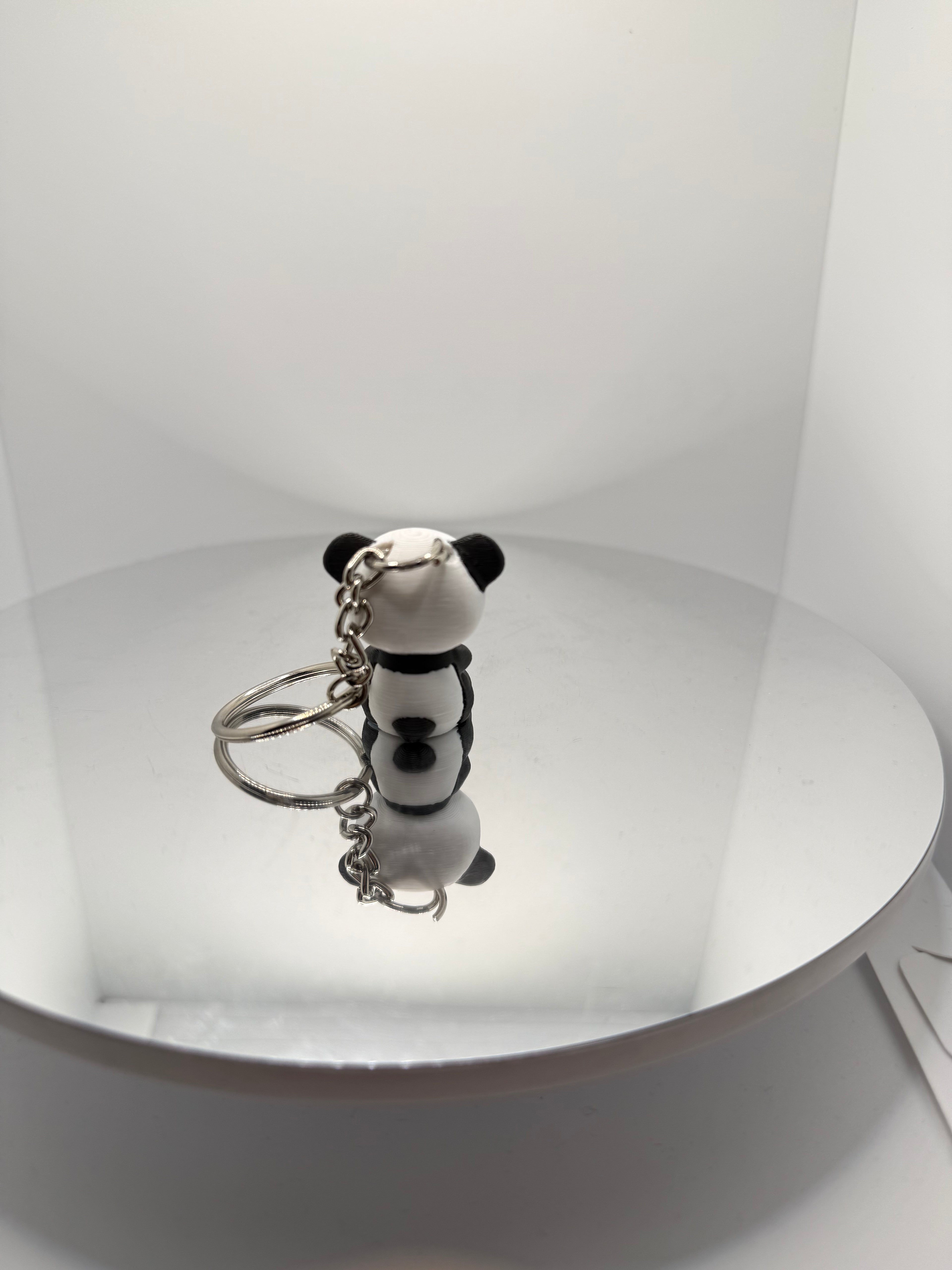 Sevimli Yavru Panda Anahtarlık - Siyah Beyaz Hayvan Figürlü Çanta Süsü