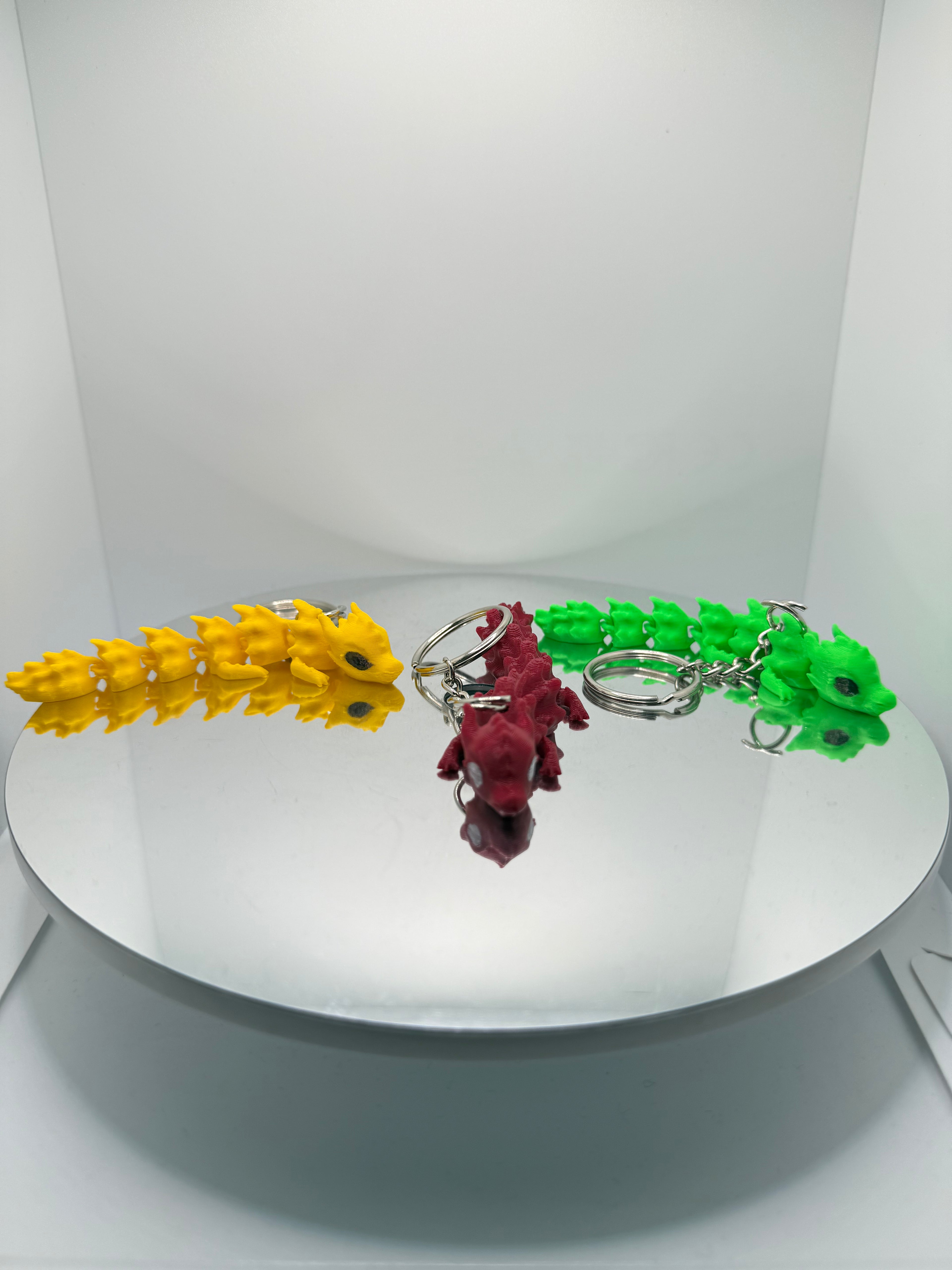 Eklemli Hareketli Ejderha Anahtarlık - Eğlenceli Çanta Süsü ve Stres Oyuncak