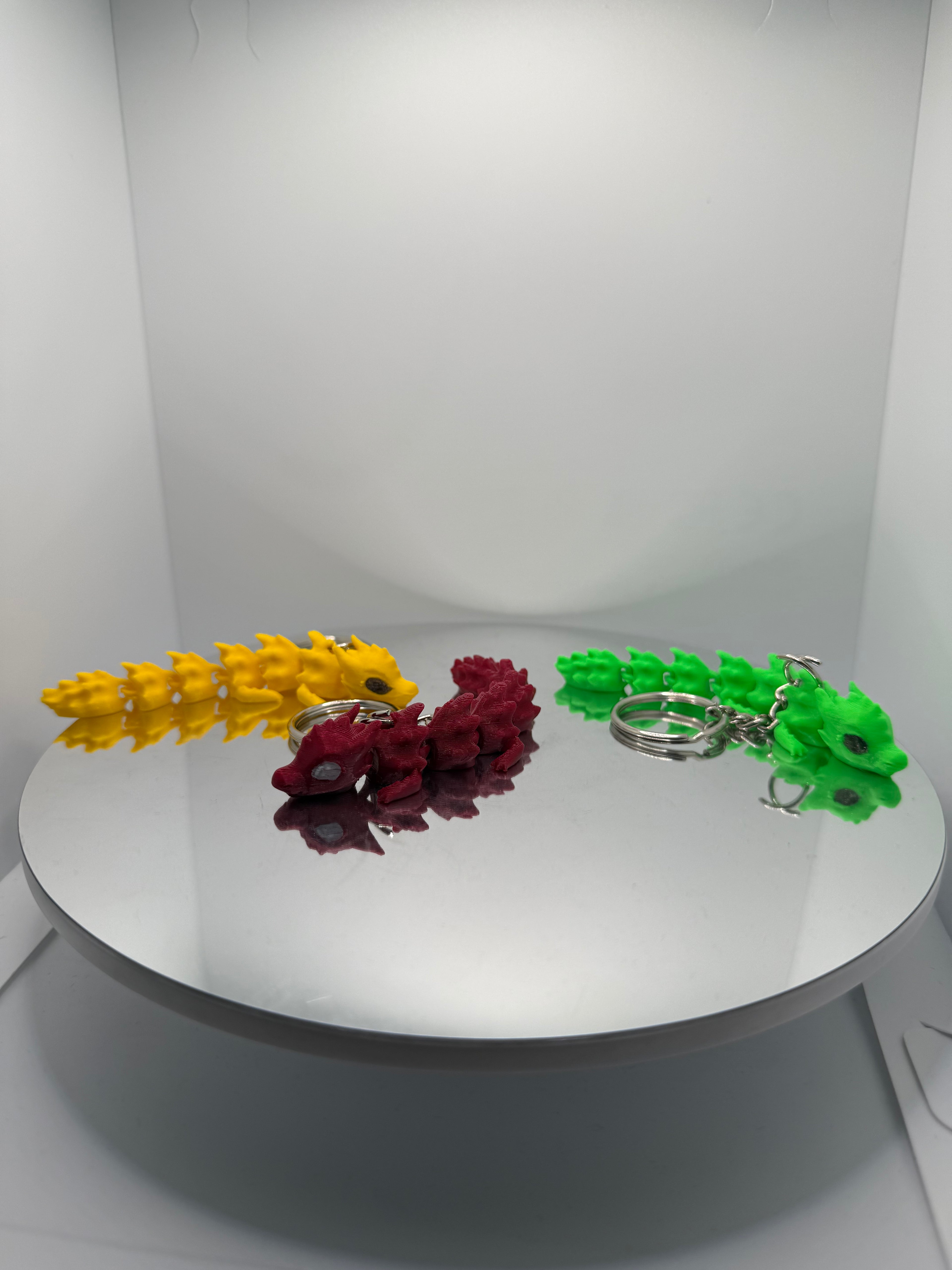 Eklemli Hareketli Ejderha Anahtarlık - Eğlenceli Çanta Süsü ve Stres Oyuncak