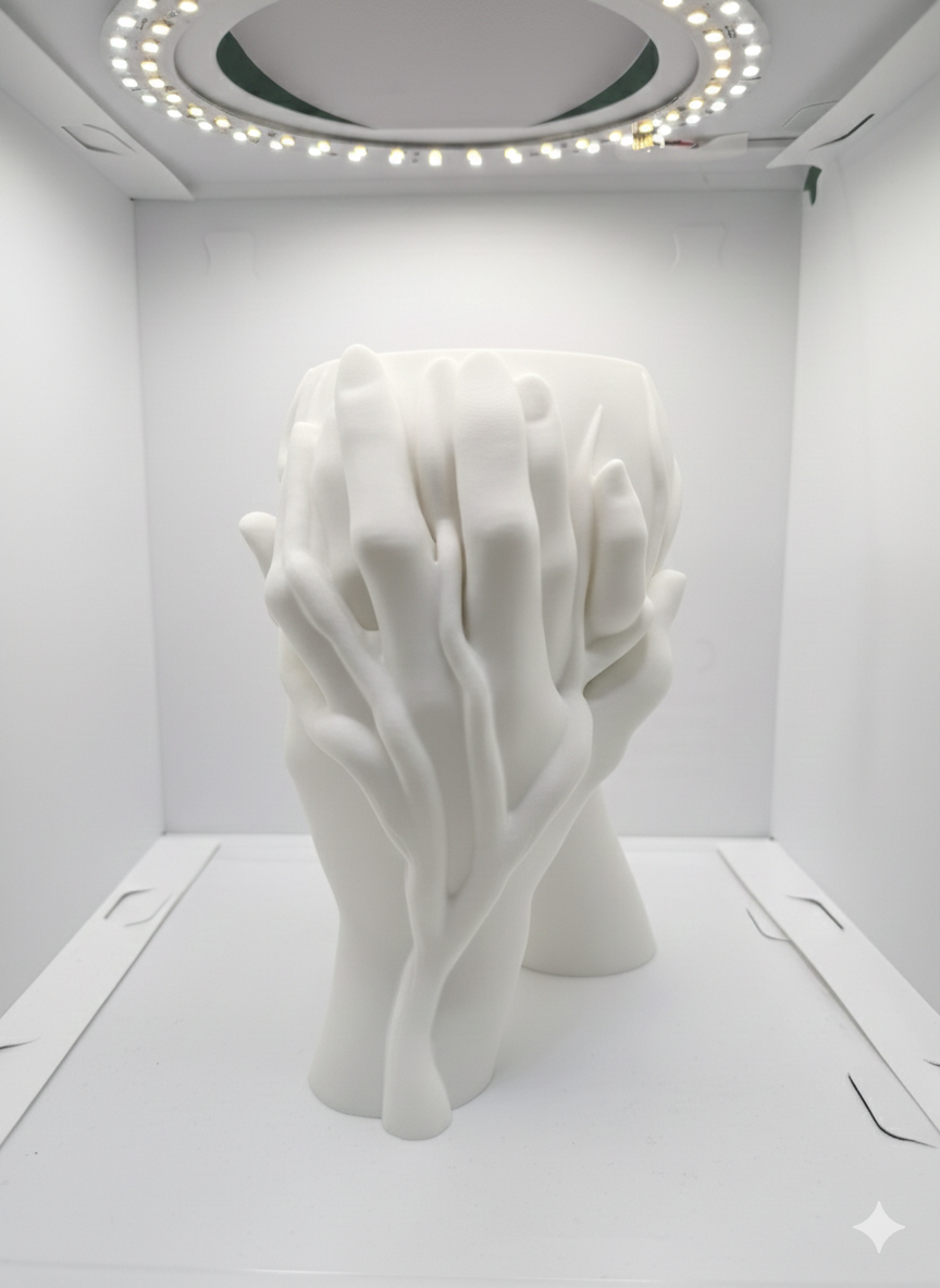 Dekoratif El Figürlü Saksı ve Kase - Sanatsal