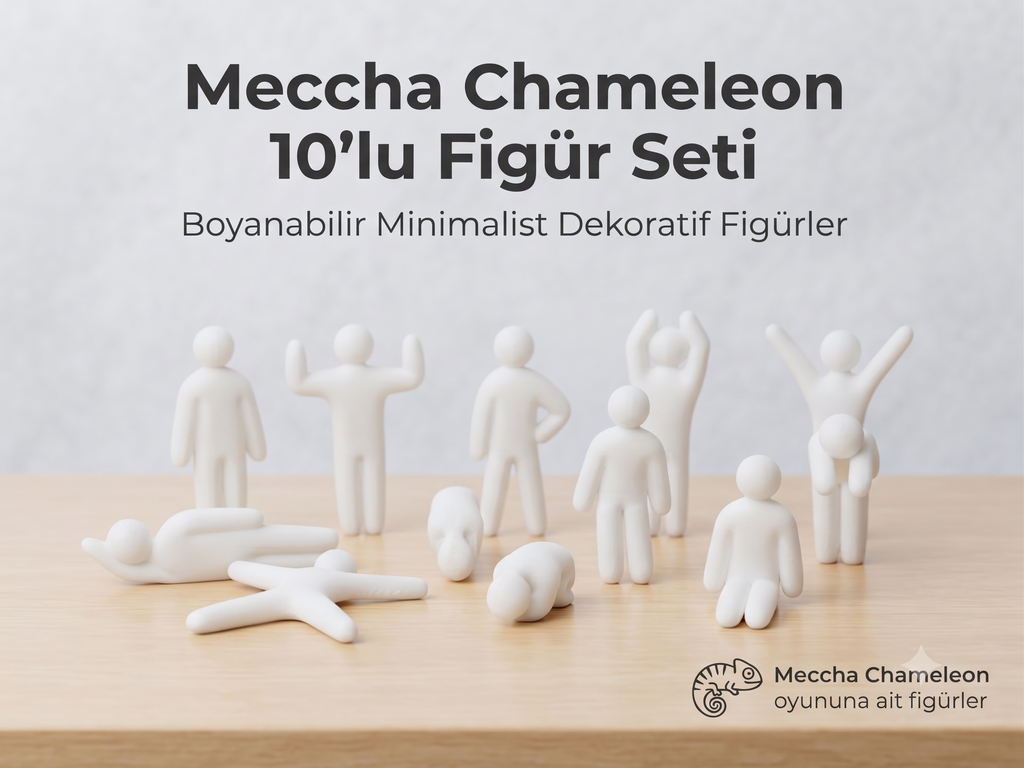 Meccha Chameleon 10'lu Figür - Boyanabilir - 8CM
