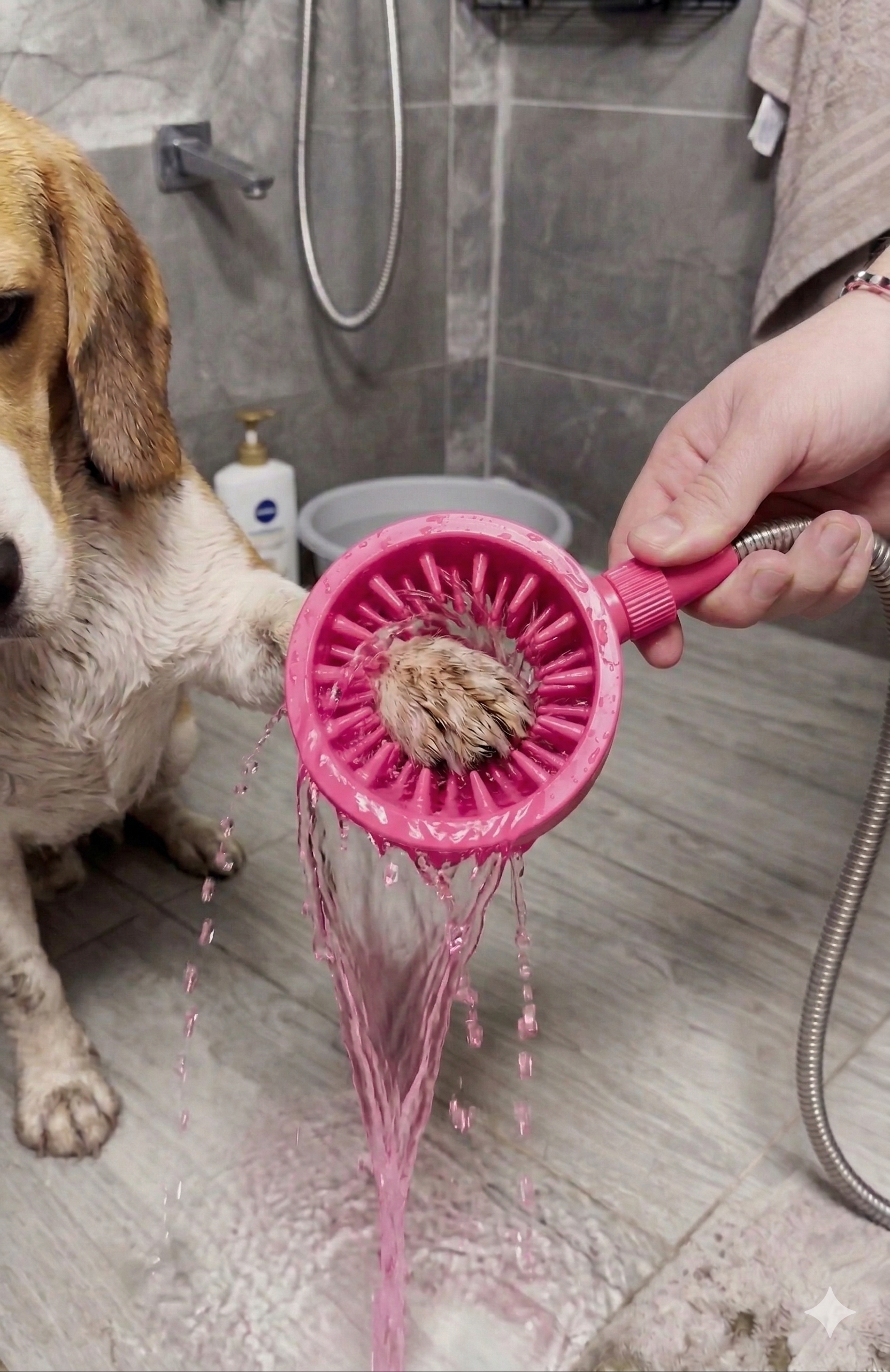 Titreşimli Kedi Köpek Pati Yıkama Aparatı  Pratik Duş Başlığına Takılabilir