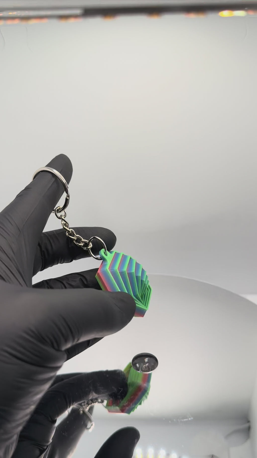 Hareketli Hexagon Fidget Anahtarlık - Geometrik Stres Giderici