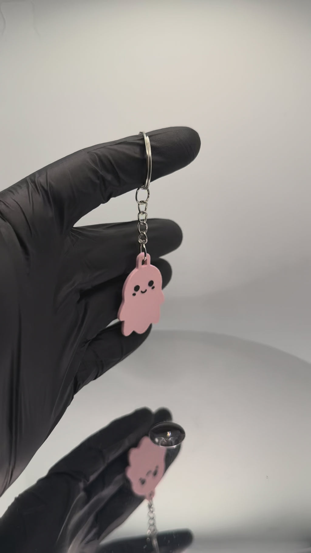 Sevimli Pembe Hayalet (Ghost) Figürlü Tasarım Anahtarlık - Boo!