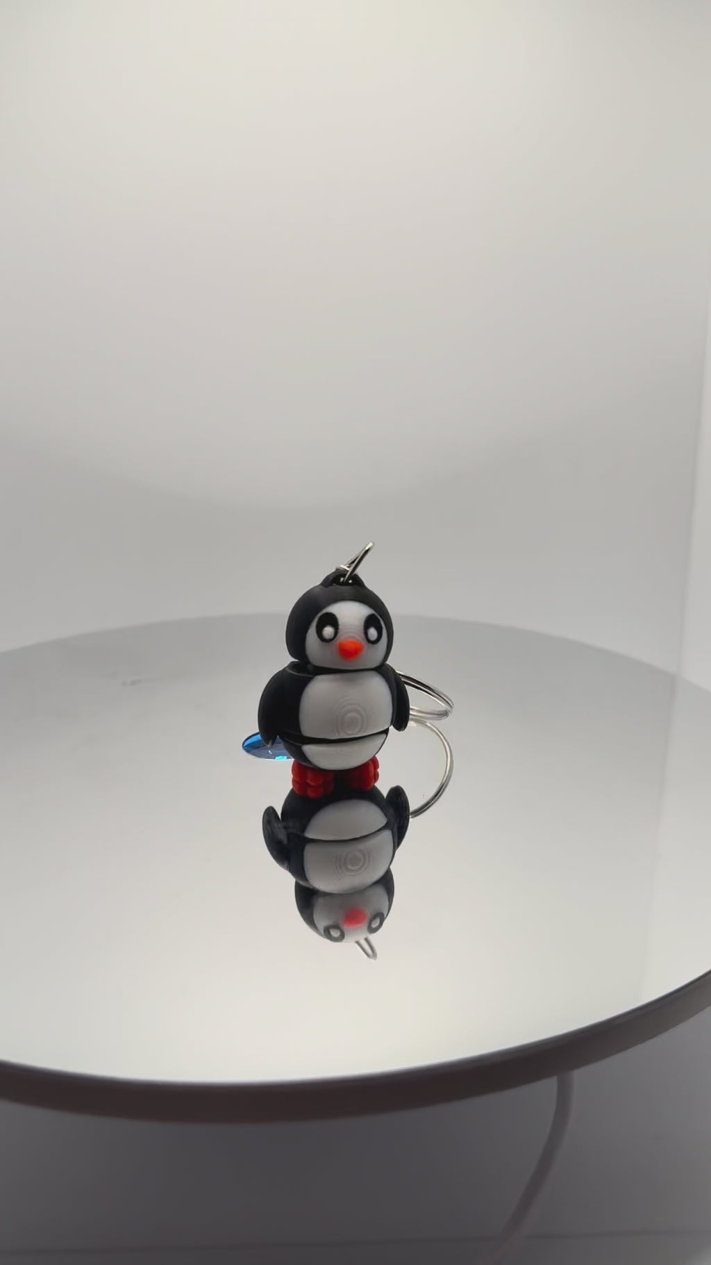 Hareketli Penguen Anahtarlık - Eklemli ve Sevimli Tasarım