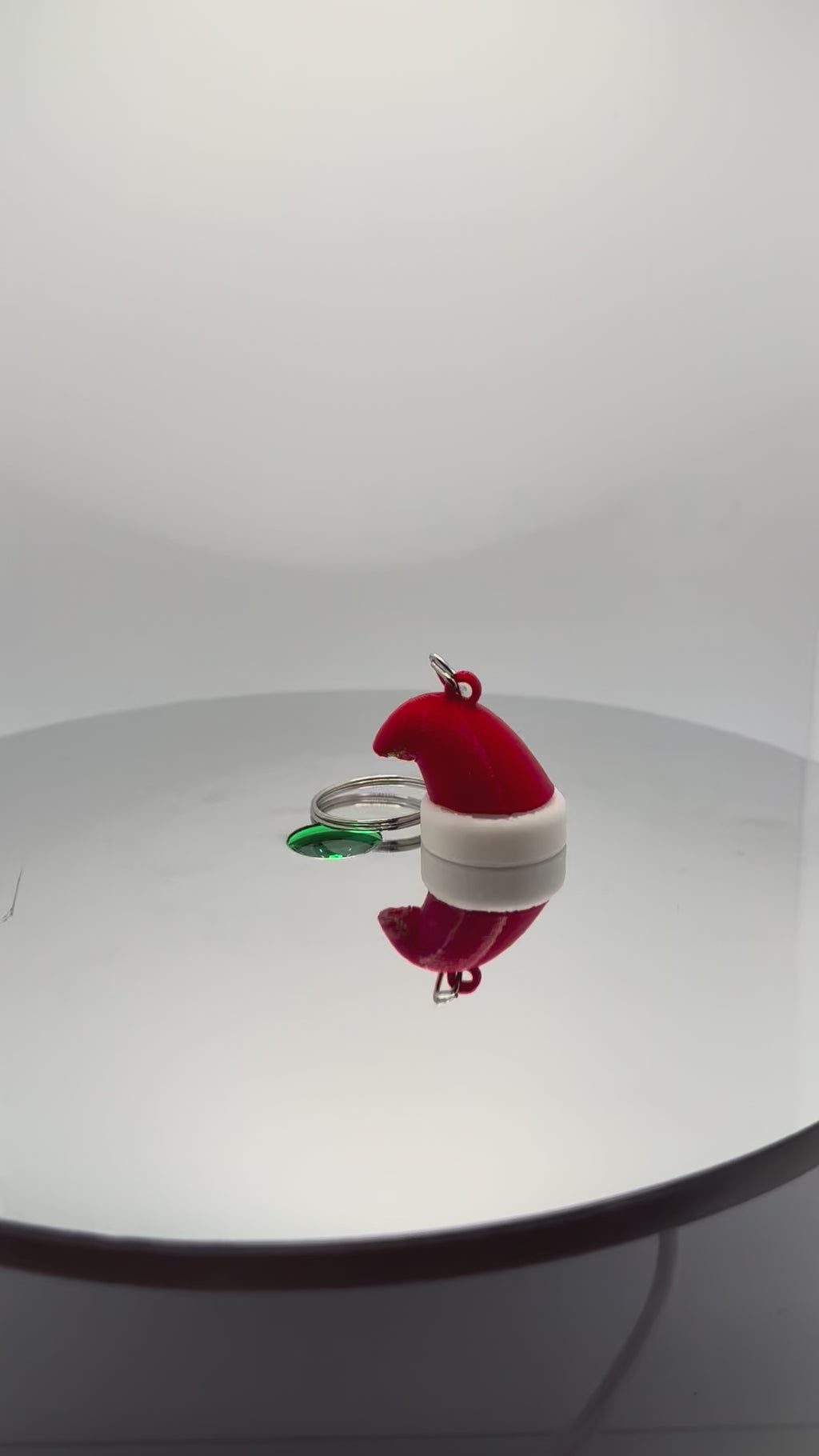 Yılbaşı Şapkası Anahtarlık - Kırmızı Noel Baba Şapkası 3D Tasarım