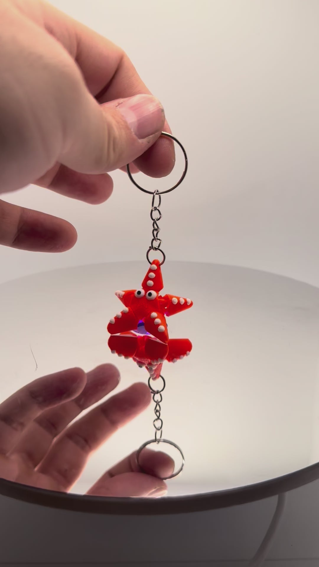 Hareketli Deniz Yıldızı Anahtarlık - Eklemli ve Sevimli Fidget Tasarım