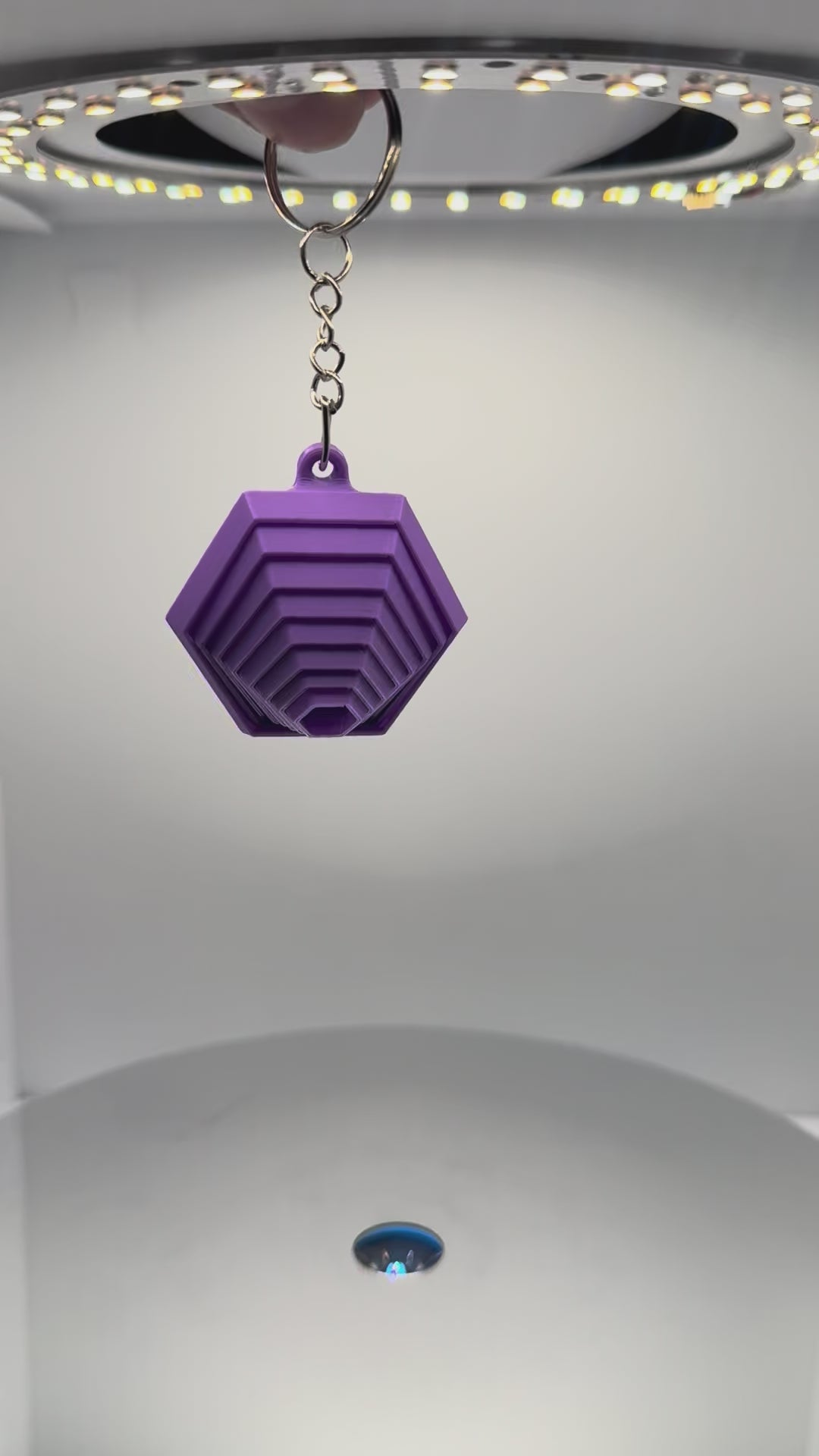 Hareketli Hexagon Fidget Anahtarlık - Geometrik Stres Giderici