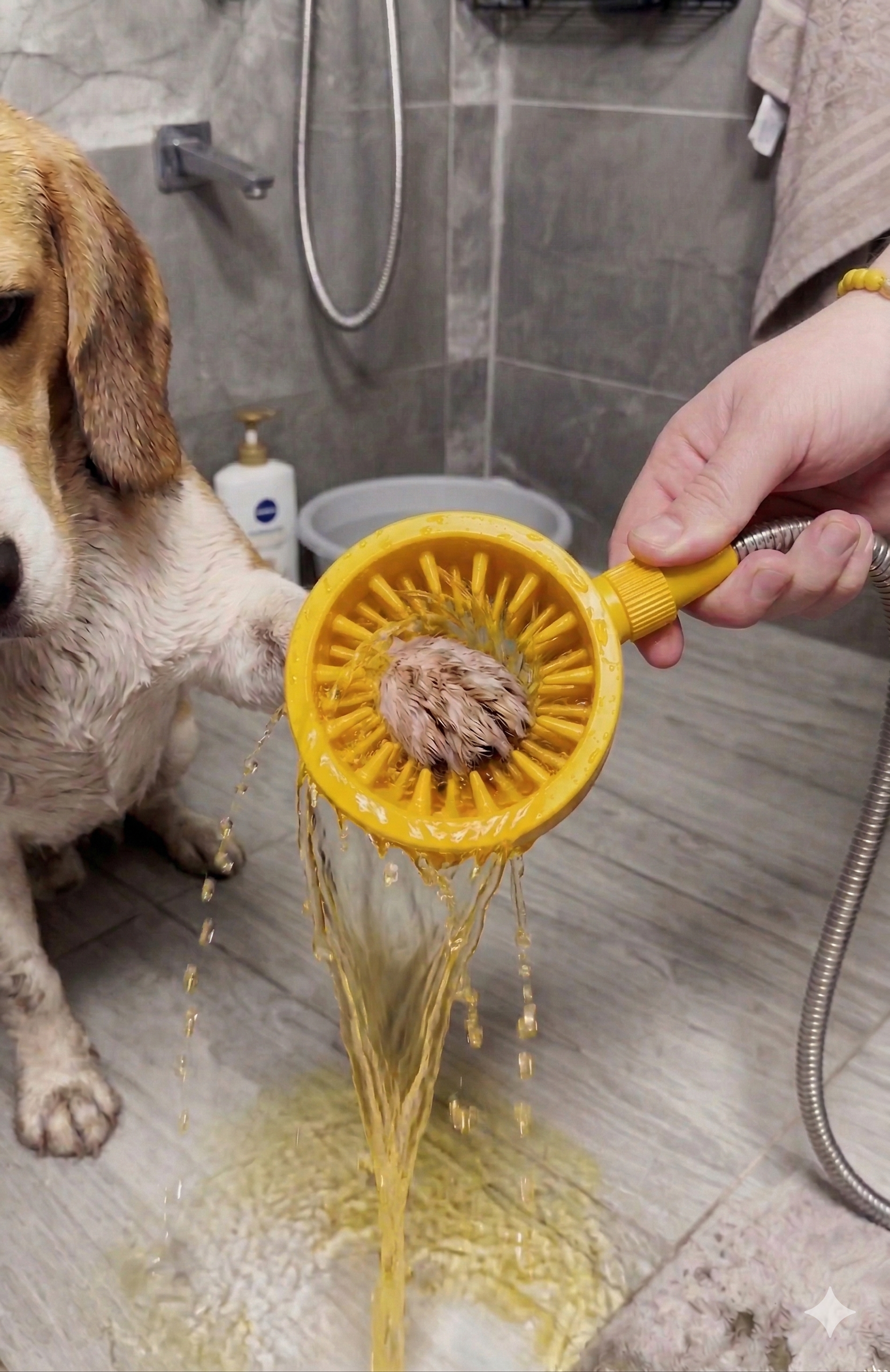 Titreşimli Kedi Köpek Pati Yıkama Aparatı  Pratik Duş Başlığına Takılabilir